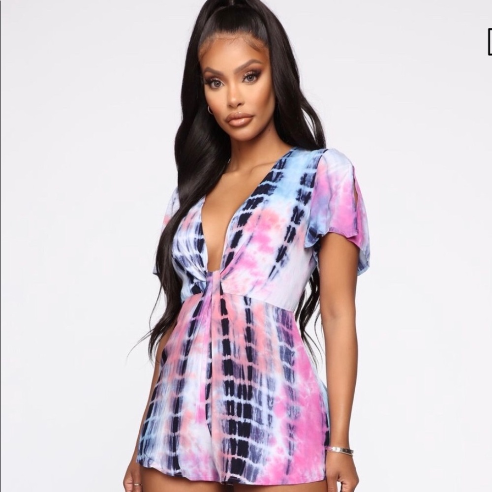 Better be true tie dye romper pink/ multi